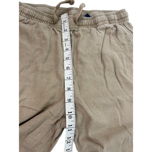 Jacks Tan Linen-Blend Drawstring Pants Small 90G - Picture 7 of 7